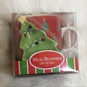 Christmas Mug with Tea Bag or Spoon Rest Dish